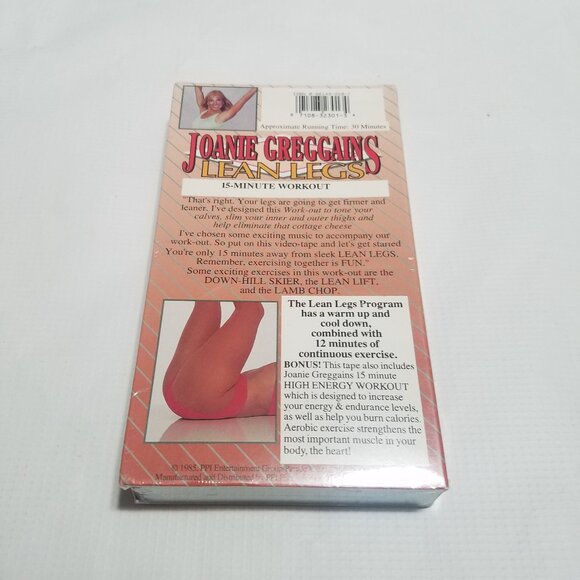 Joanie Greggains Lean Legs High Energy Aerobics 1985 VHS Tape - Bundle & Save - Picture 2 of 4
